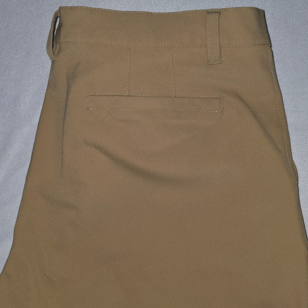 State and‎ Liberty Mens Khaki Performance Dress Shorts Tan Stretch Golf Size 36